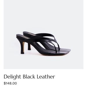 L’Intervalle Delight Black Leather Heeled Sandal